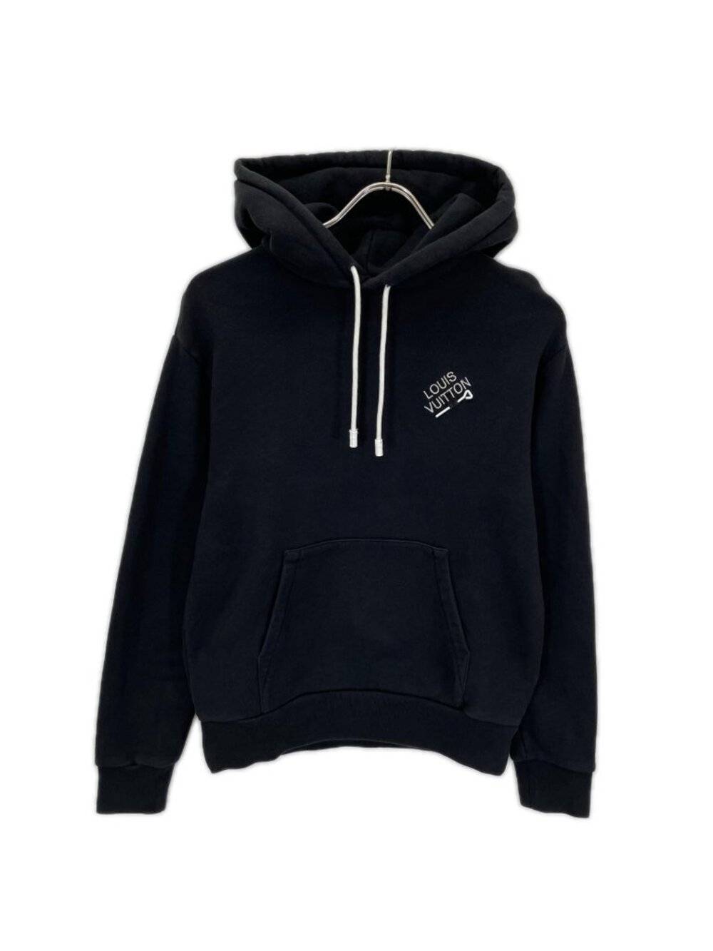 Louis Vuitton Black Signature Hoodie Sweatshirt XS